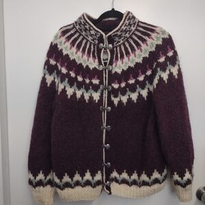 Nordic Purple and Cream Cardigan